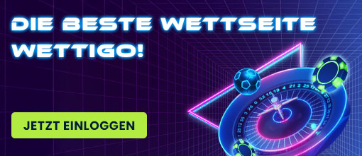 Promo Banner mit Wettigo Login Hinweis und Button Jetzt einloggen